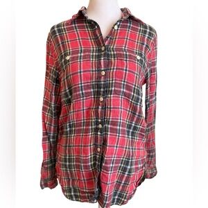 Small Ralph Lauren Denim & Supply Utility Red Check Flannel Button Down Shirt